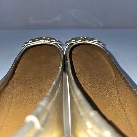 NEW See By Chloe Chany Ballet Flat Womens EU 40 Metallic Gold Leather Designer - Picture 11 of 14